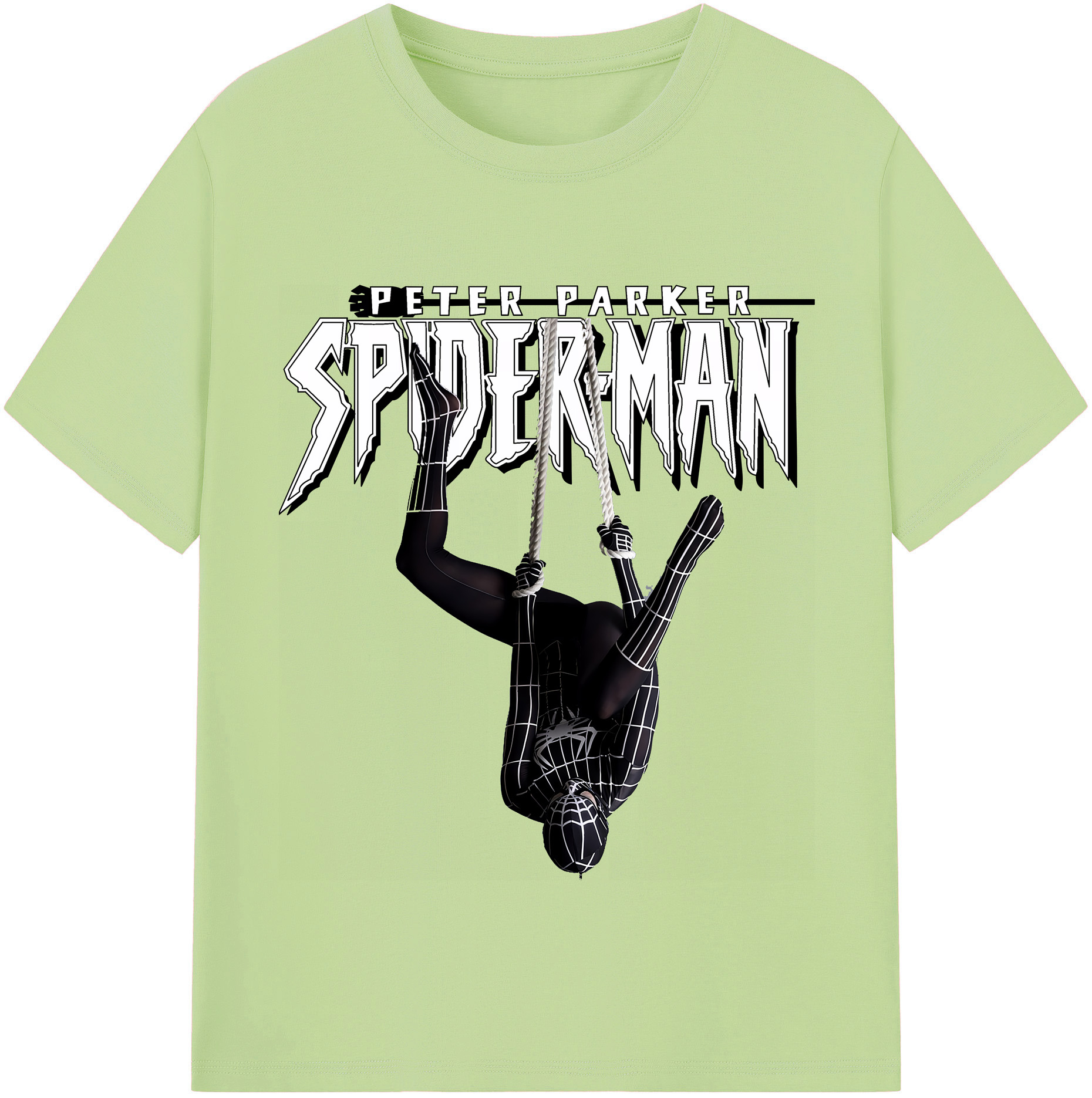 （画像用） Spider Man スパイダーマン 綿100％半袖Tシャツ（フロントプリント）